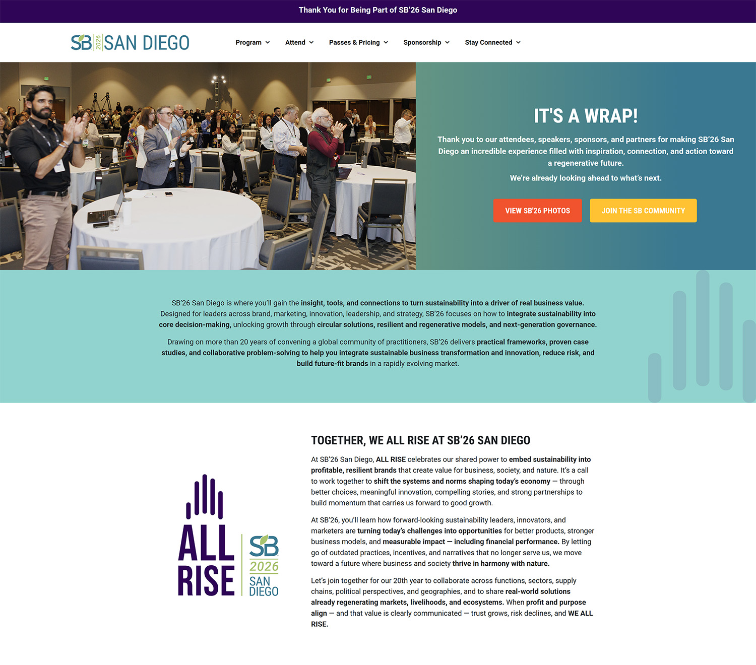Sustainable Brands - SB'26 website